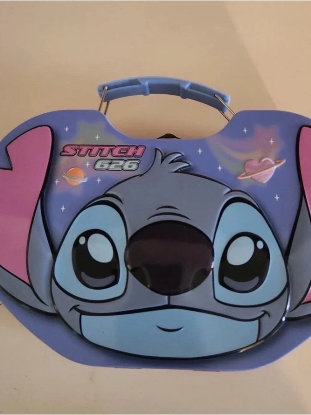 Disney Stitch Face Lunch Tote - Purple and Blue